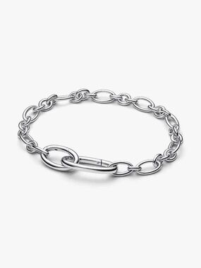 Pandora Silver Polished Oval Link Bracelet